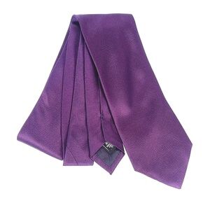 Hugo Boss Tie Purple Silk Textured Made in Italy Slim 3" x 61"